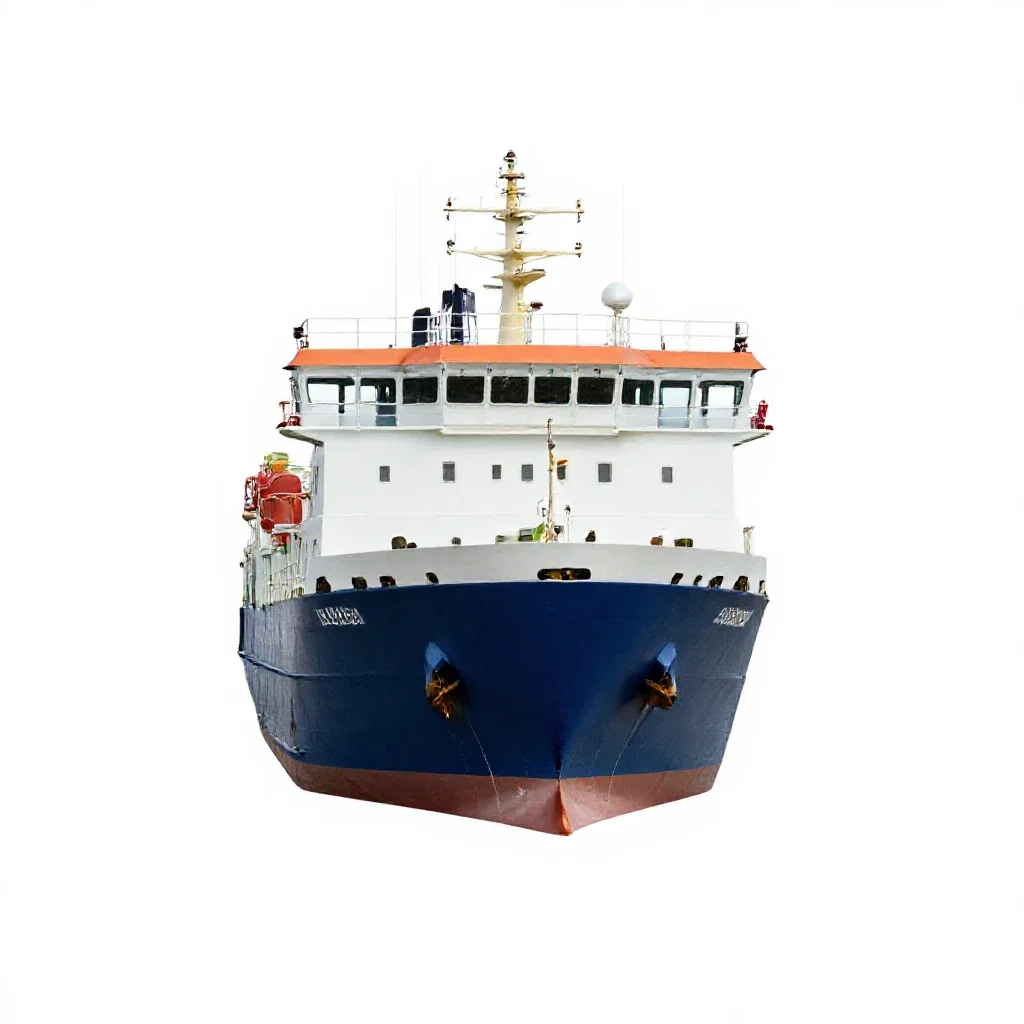 Research vessel isolated on a white background