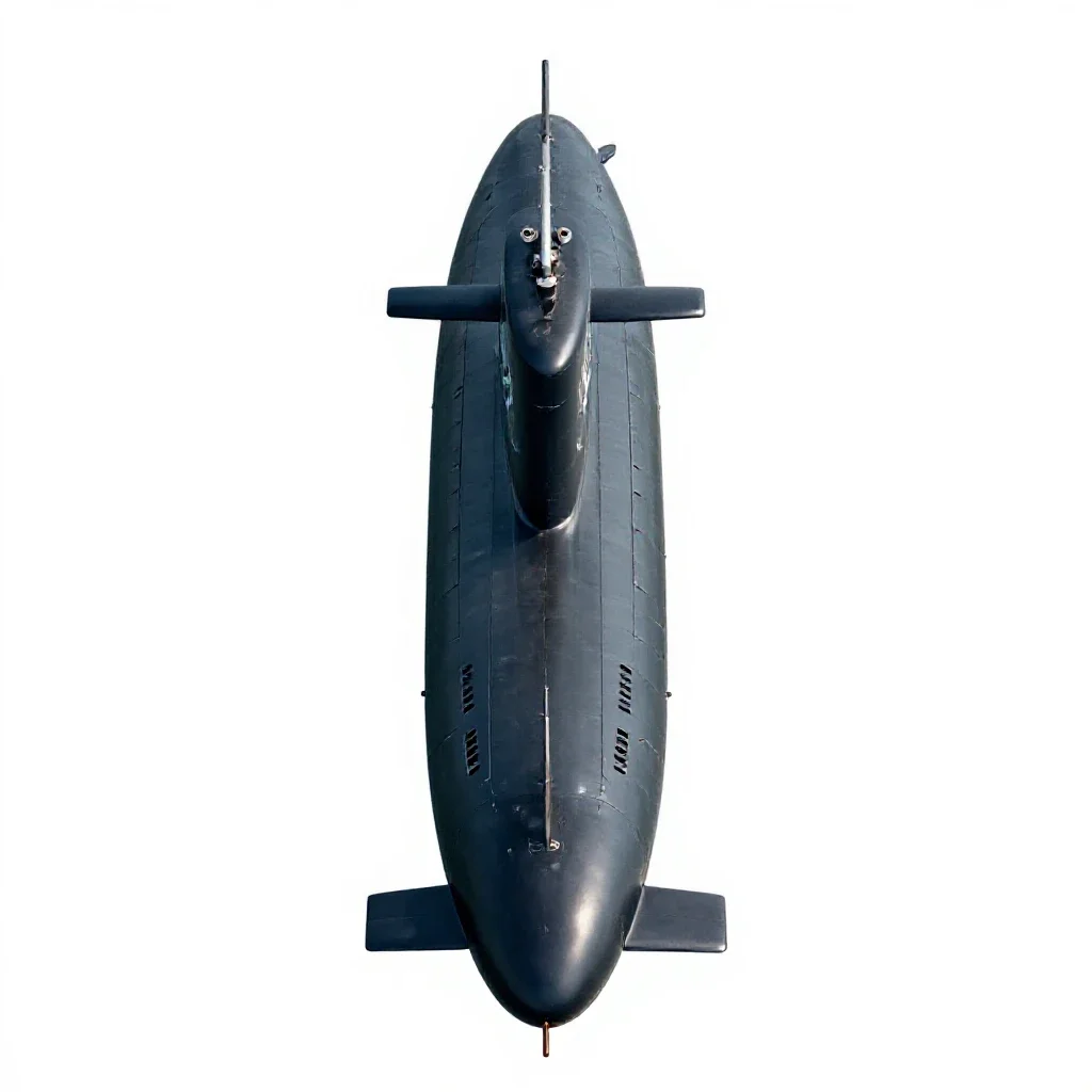 Submarine isolated on a white background