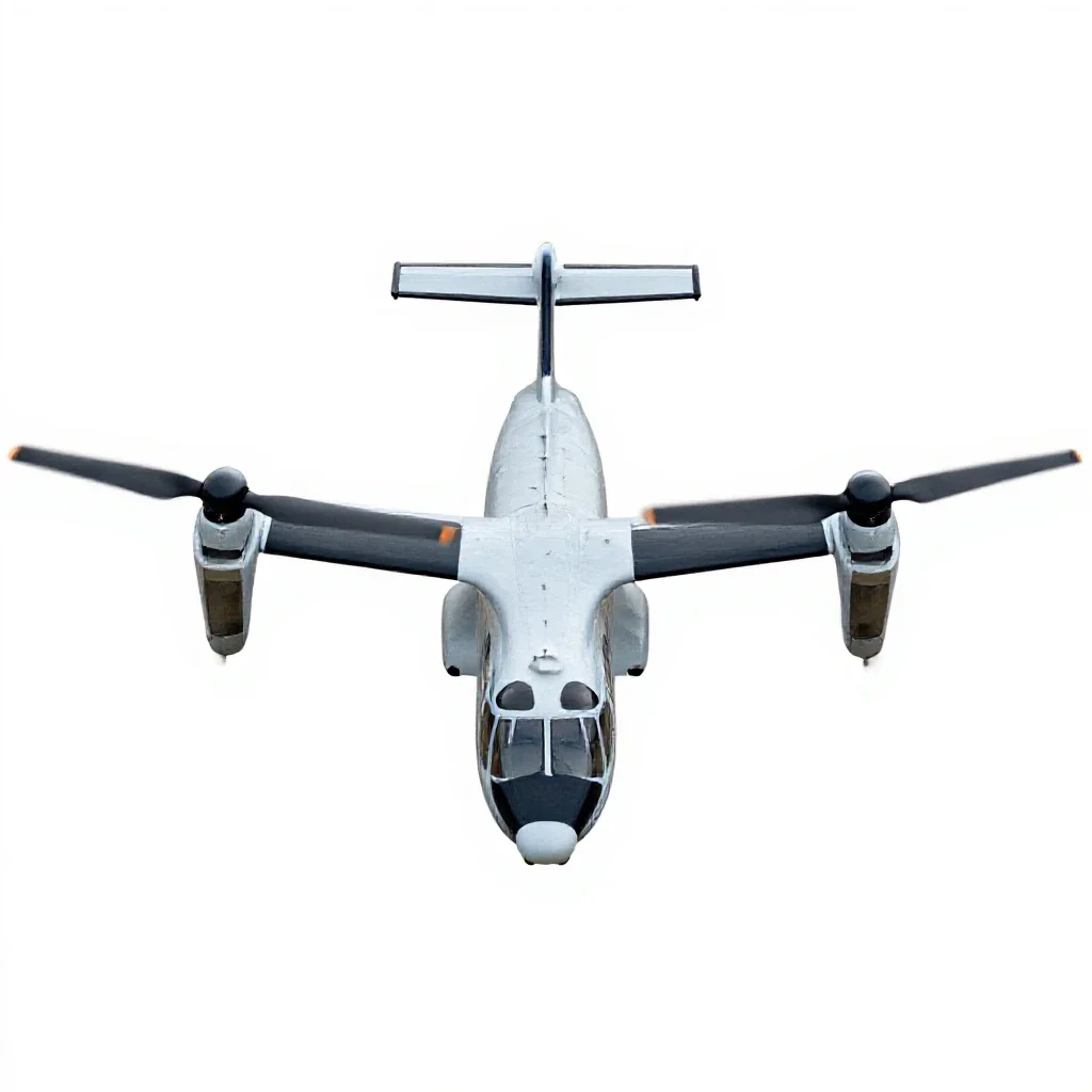 Tiltrotor aircraft isolated on a white background