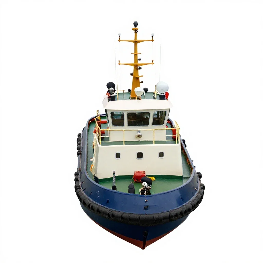 Tugboat isolated on a white background