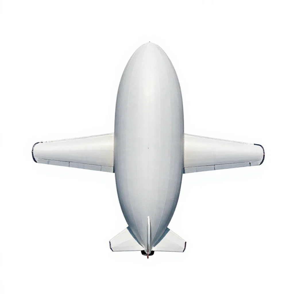 Airship isolated on a white background
