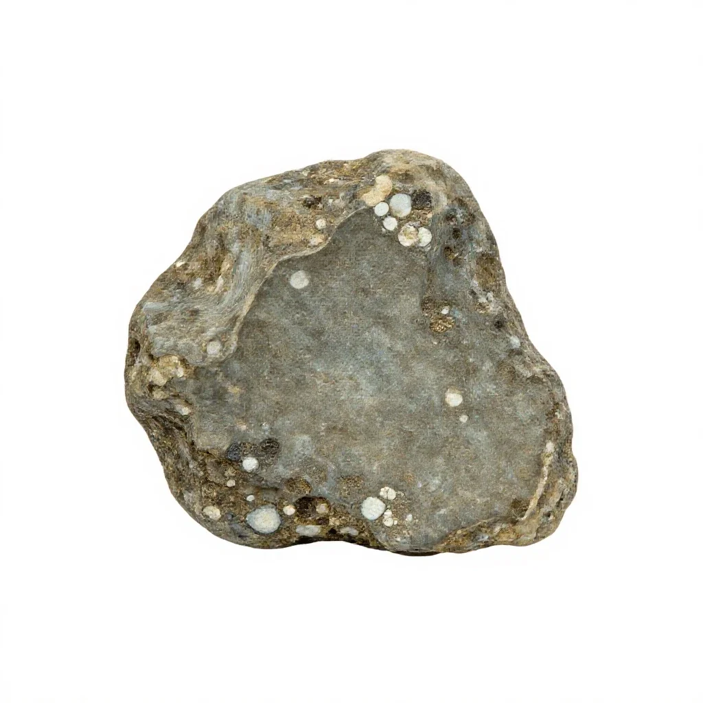 Chunk of raw malachite isolated on a white background