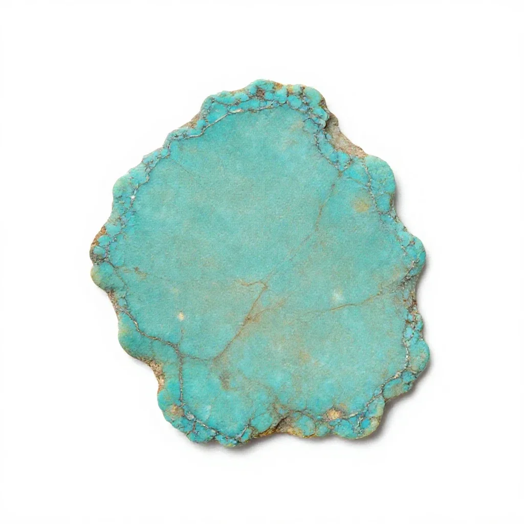 Chunk of turquoise isolated on a white background