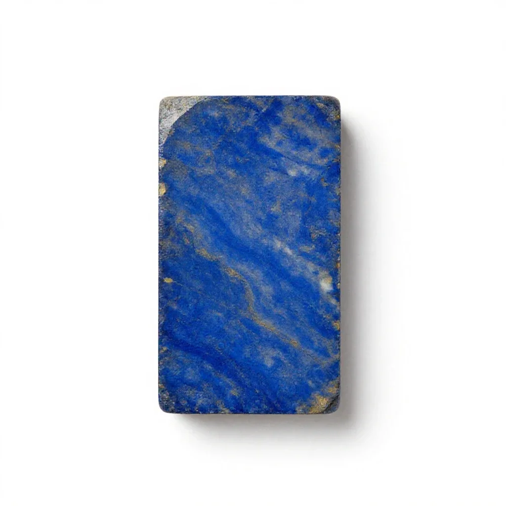 Lapis lazuli block isolated on a white background
