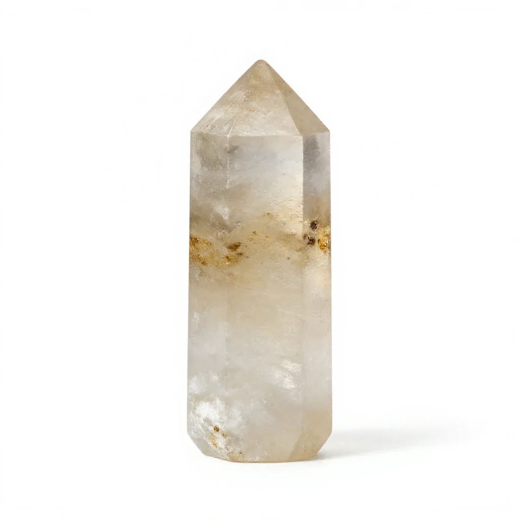 Selenite tower isolated on a white background