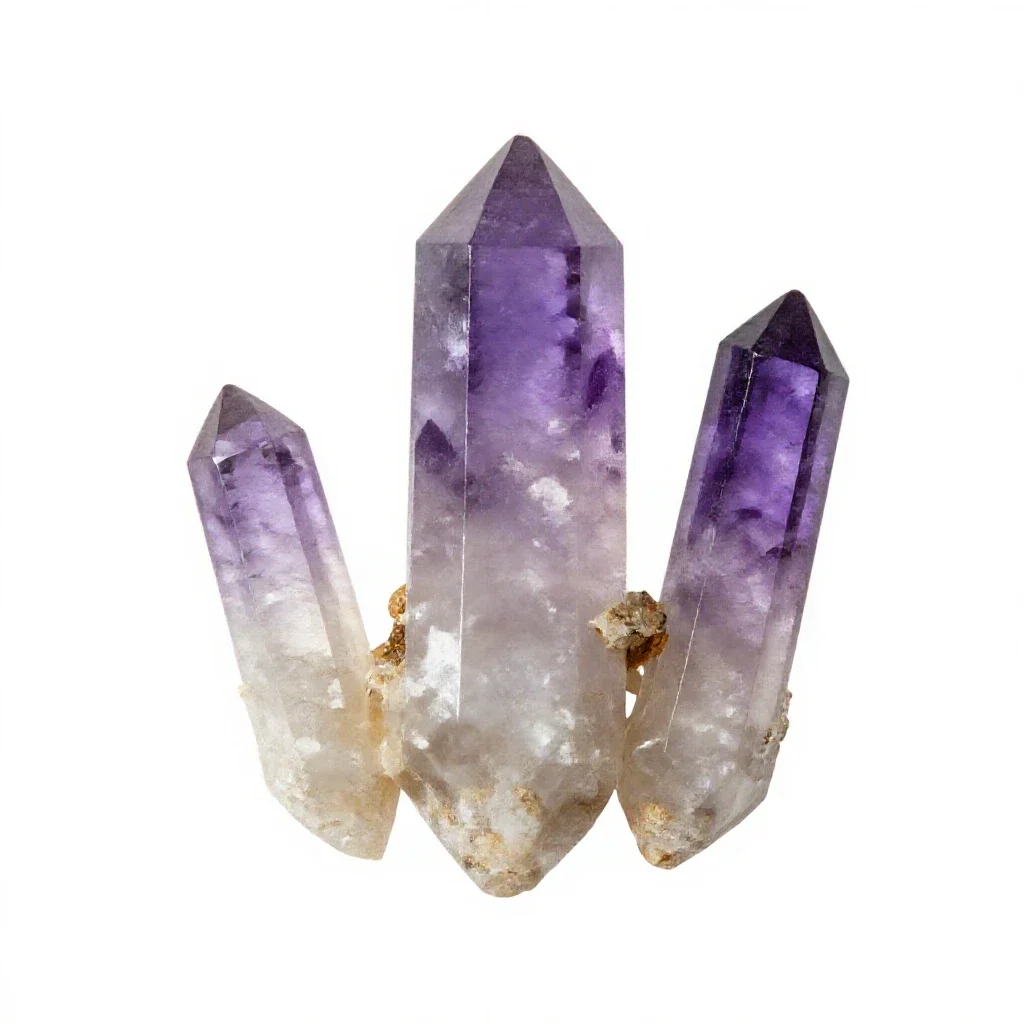 Tourmaline crystal isolated on a white background