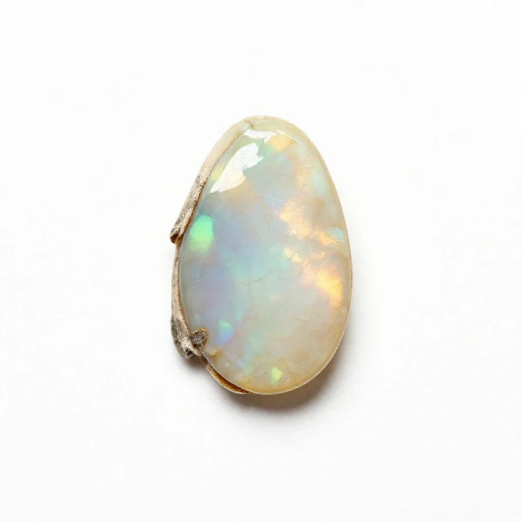 Opal specimen isolated on a white background