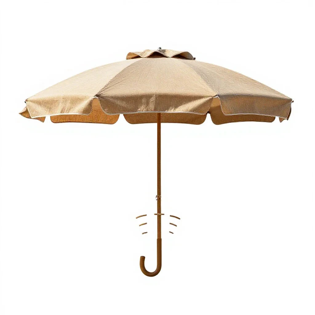 Beach umbrella isolated on a white background