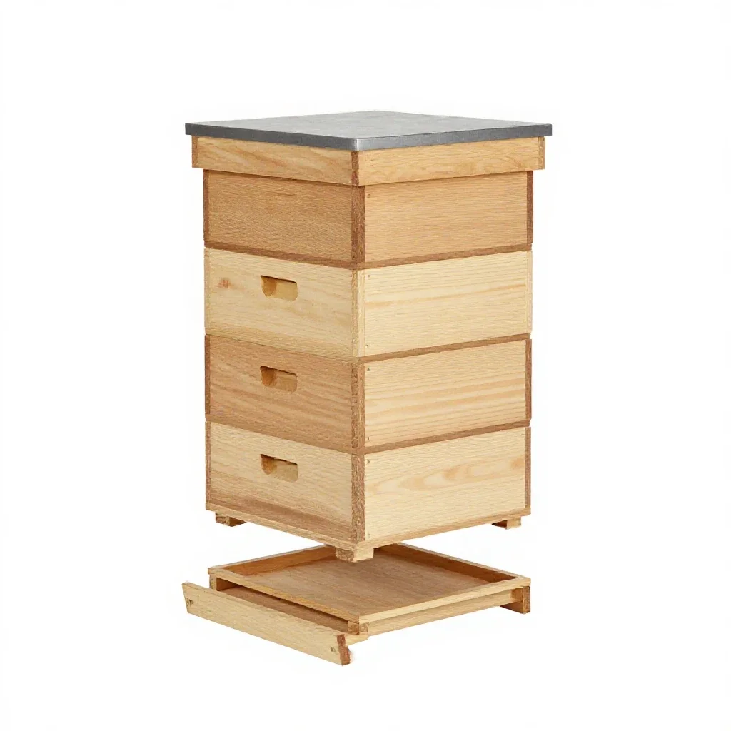 Beehive box isolated on a white background