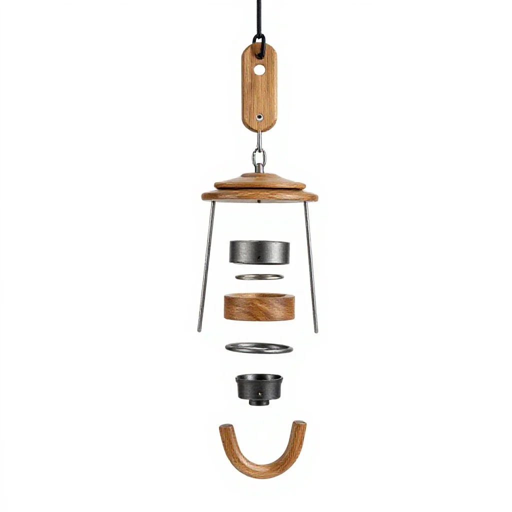 Camping lantern hook isolated on a white background