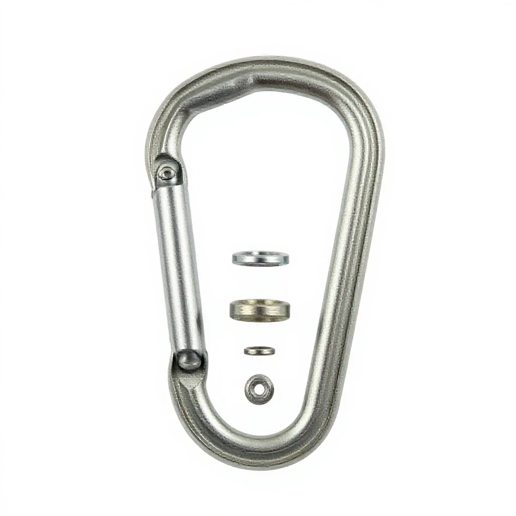 Carabiner isolated on a white background
