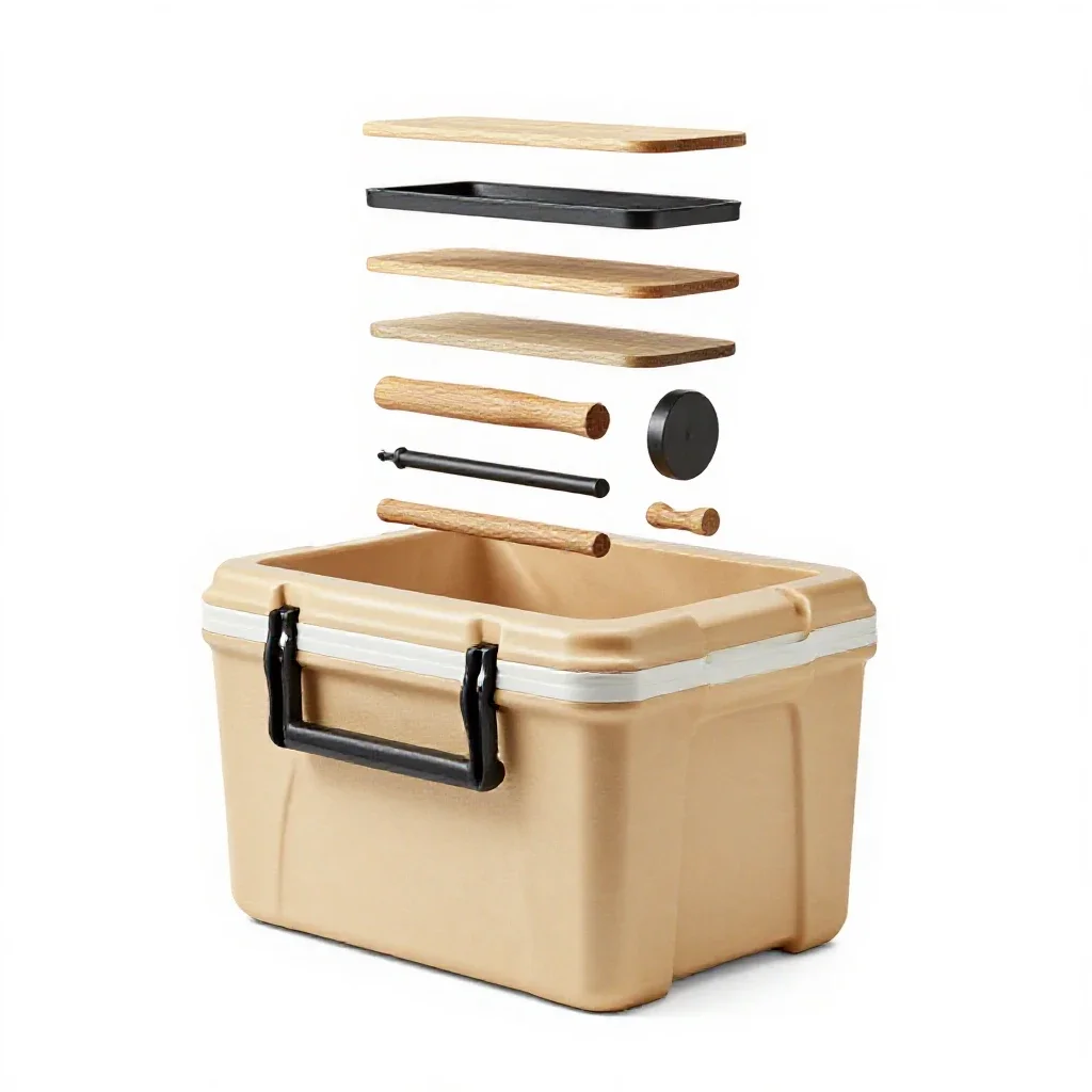 Cooler box isolated on a white background