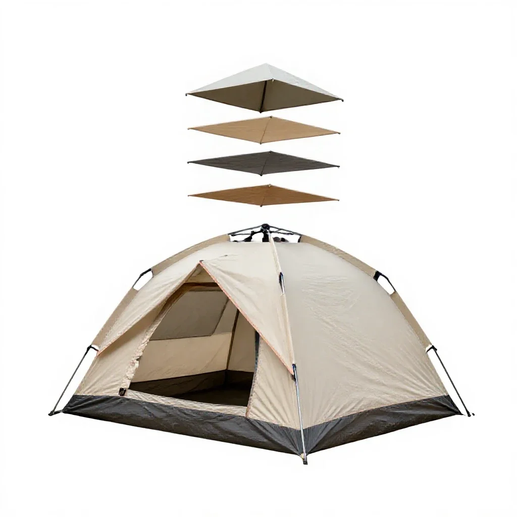 Dome tent isolated on a white background