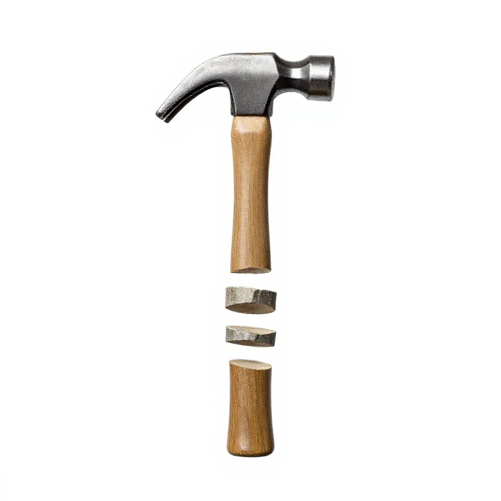 Rock hammer isolated on a white background
