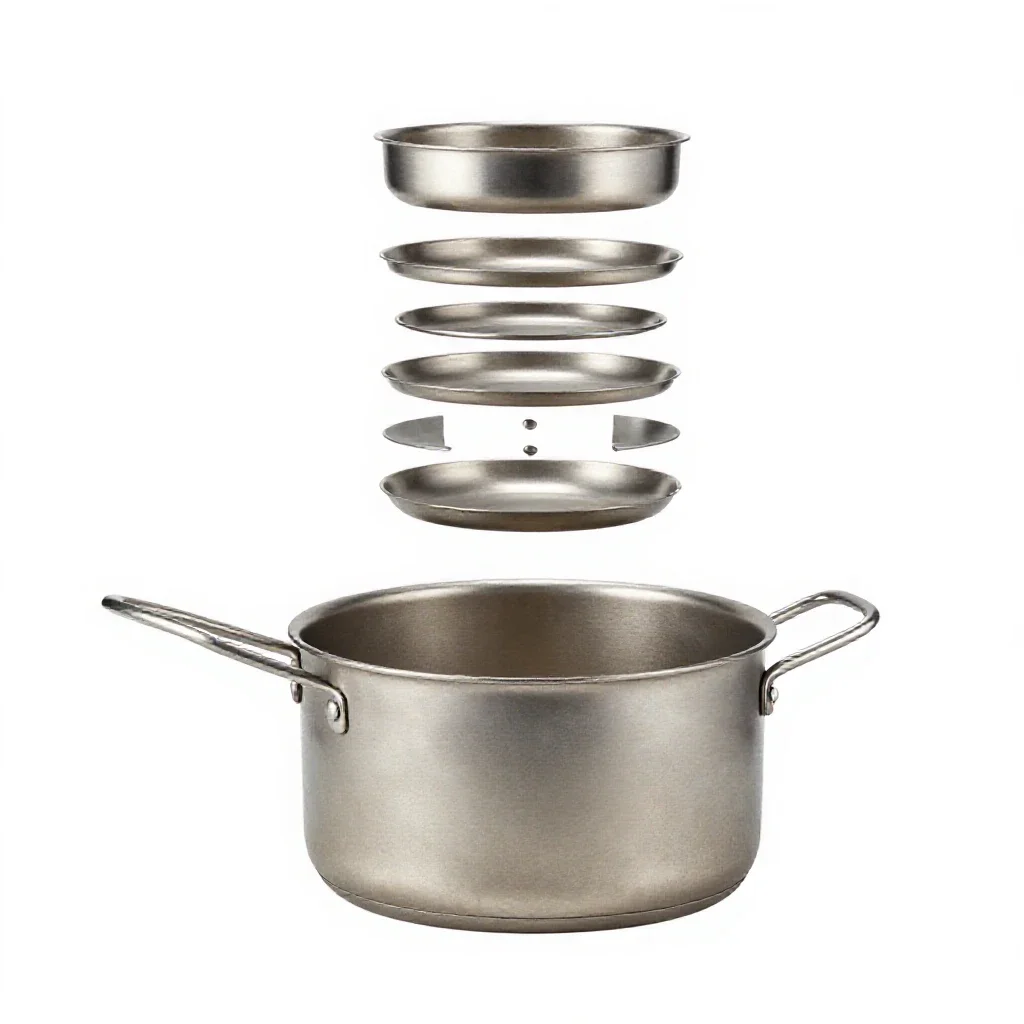 Titanium cook pot isolated on a white background