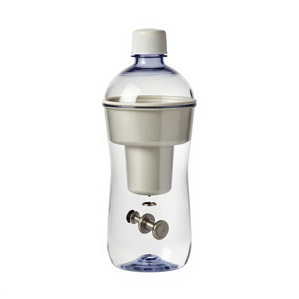 Water filter bottle isolated on a white background