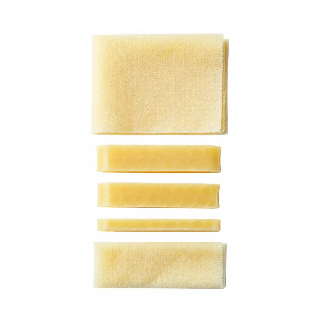 Beeswax wrap folded isolated on a white background