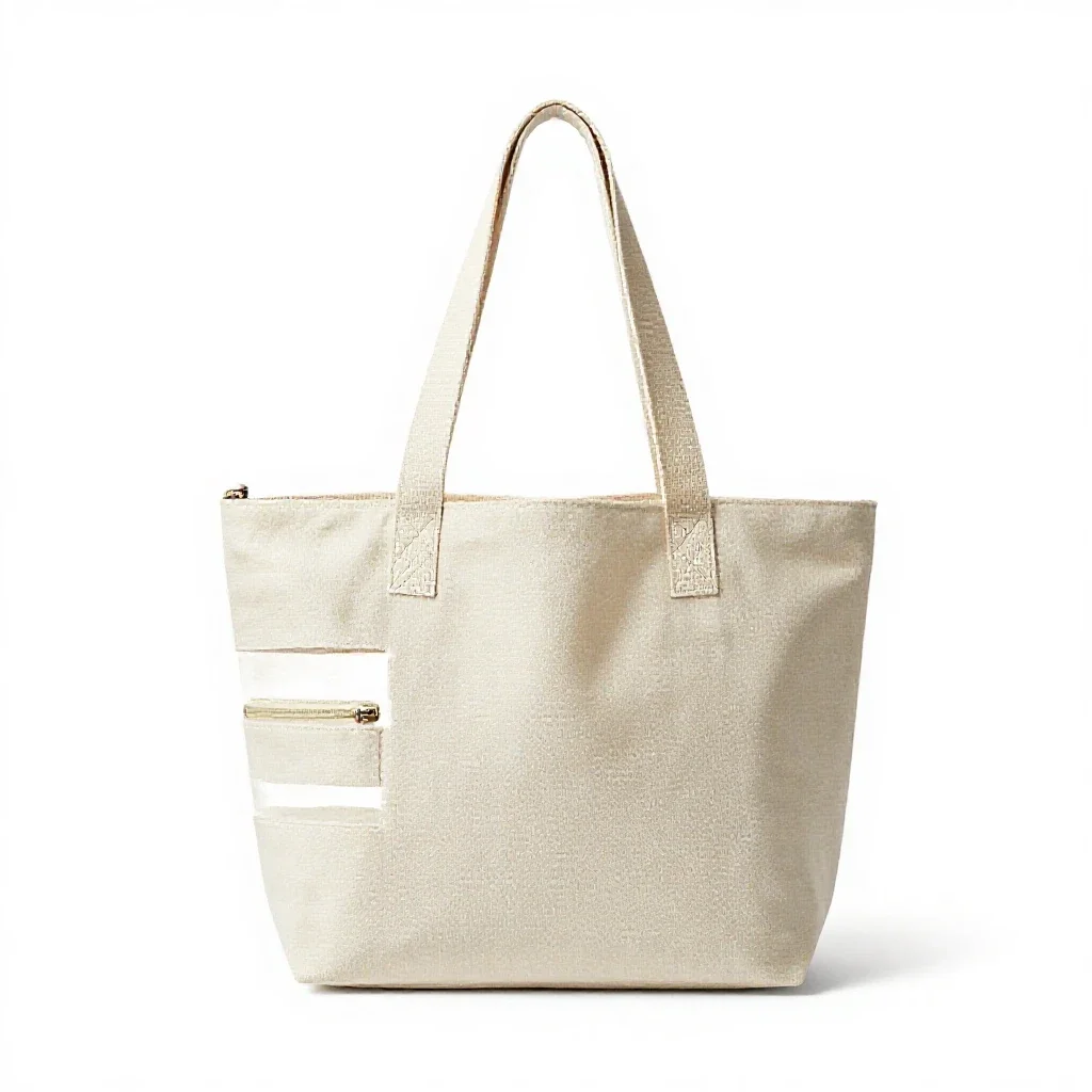 Cooler tote with a zip isolated on a white background
