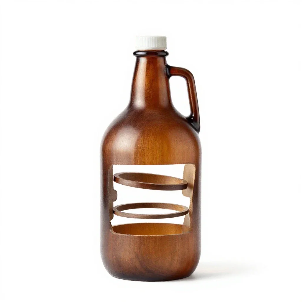 Growler with a swing top isolated on a white background