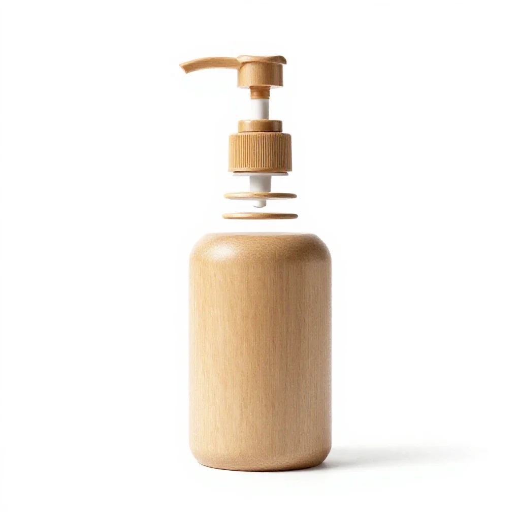 Pump dispenser bottle isolated on a white background