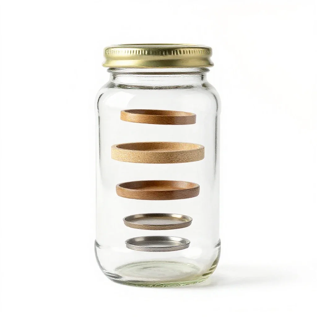Screw-top preserving jar isolated on a white background