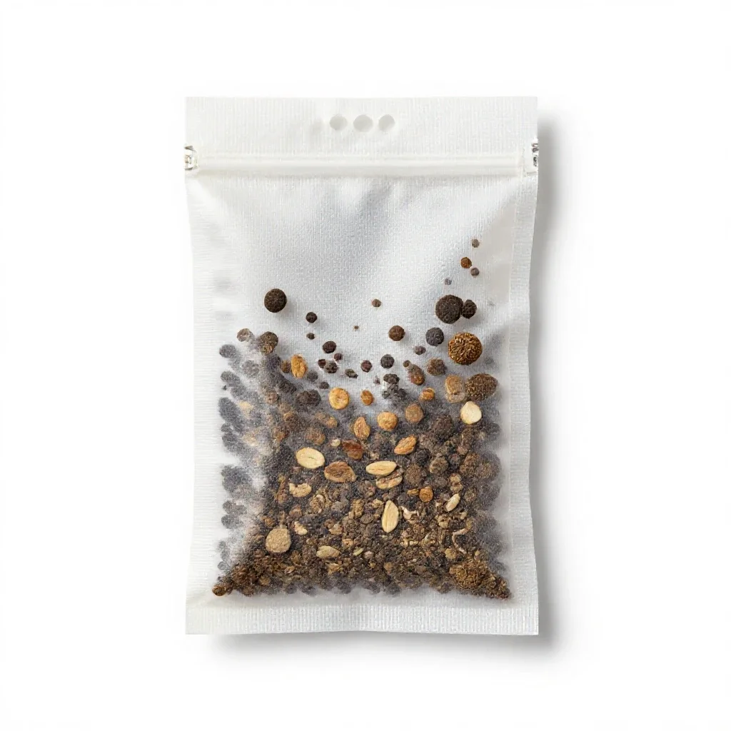 Seed packet isolated on a white background