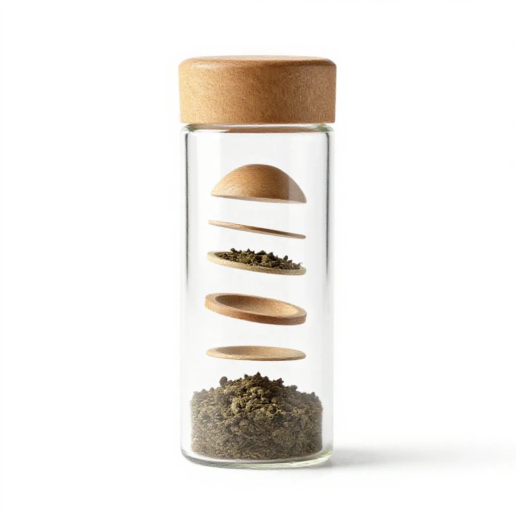 Spice jar with a shaker top isolated on a white background