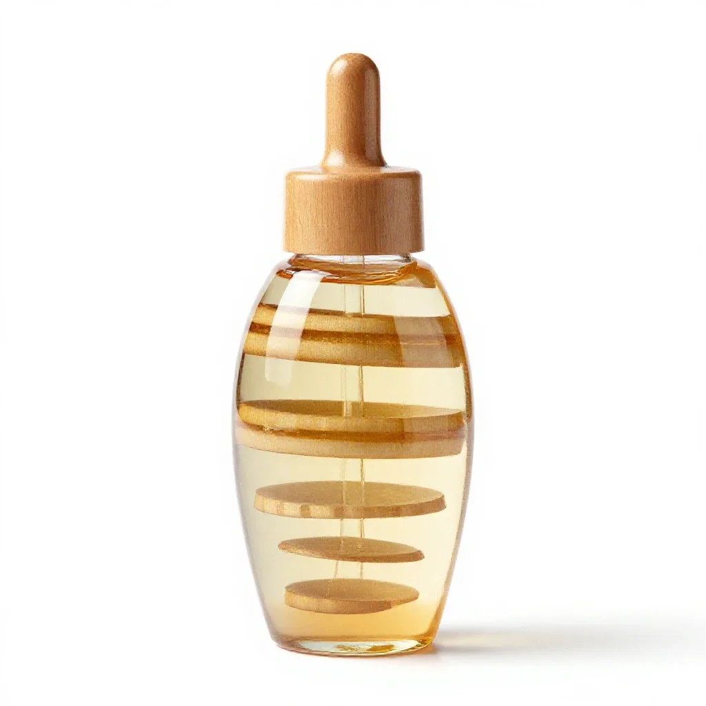 Squeeze honey bottle isolated on a white background