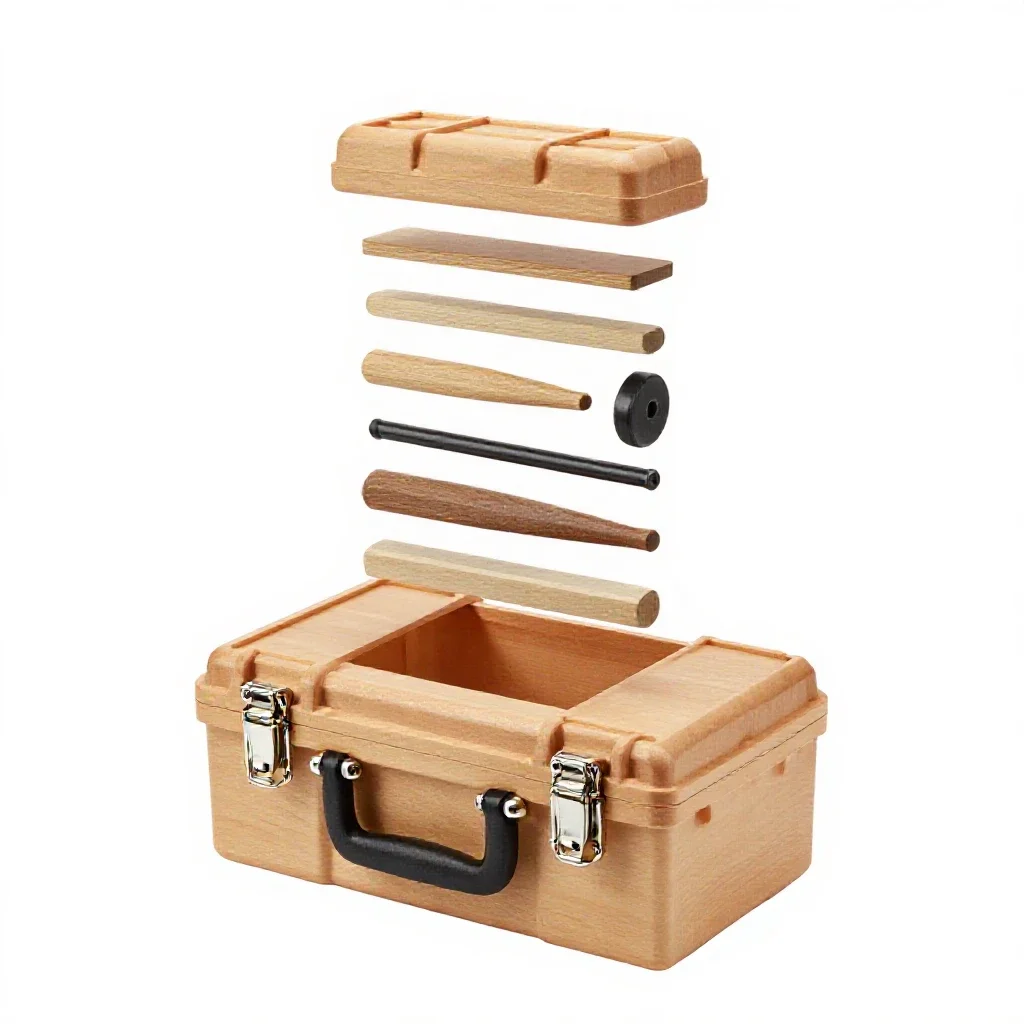 Tool case with latches isolated on a white background