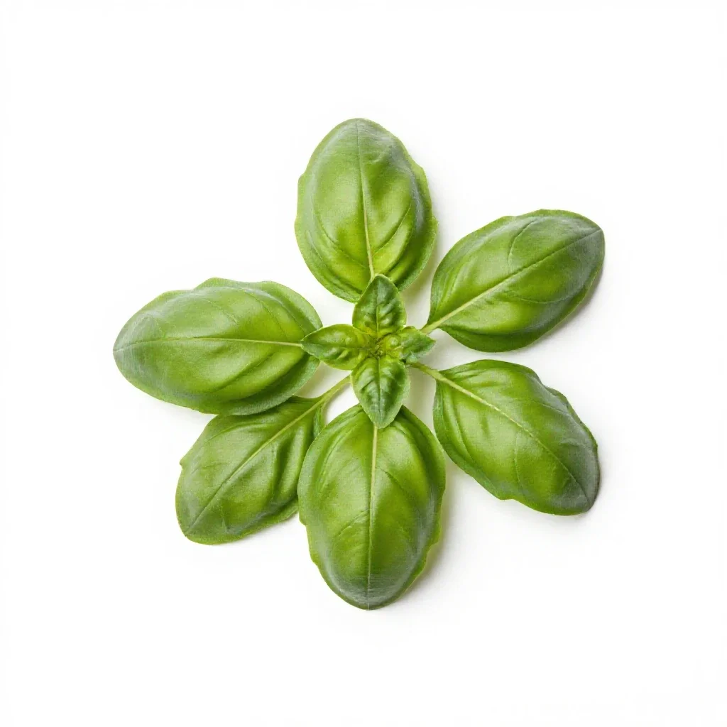 Basil plant isolated on a white background
