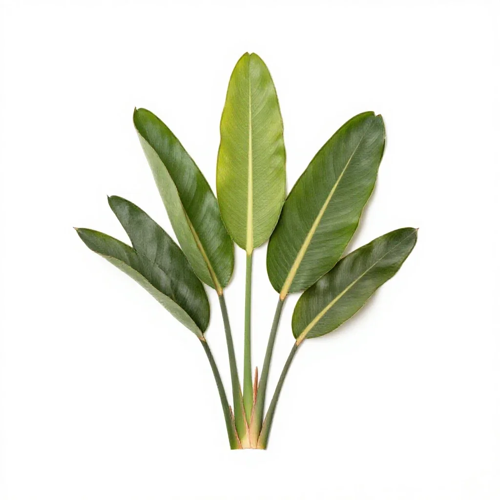 Bird of paradise plant isolated on a white background