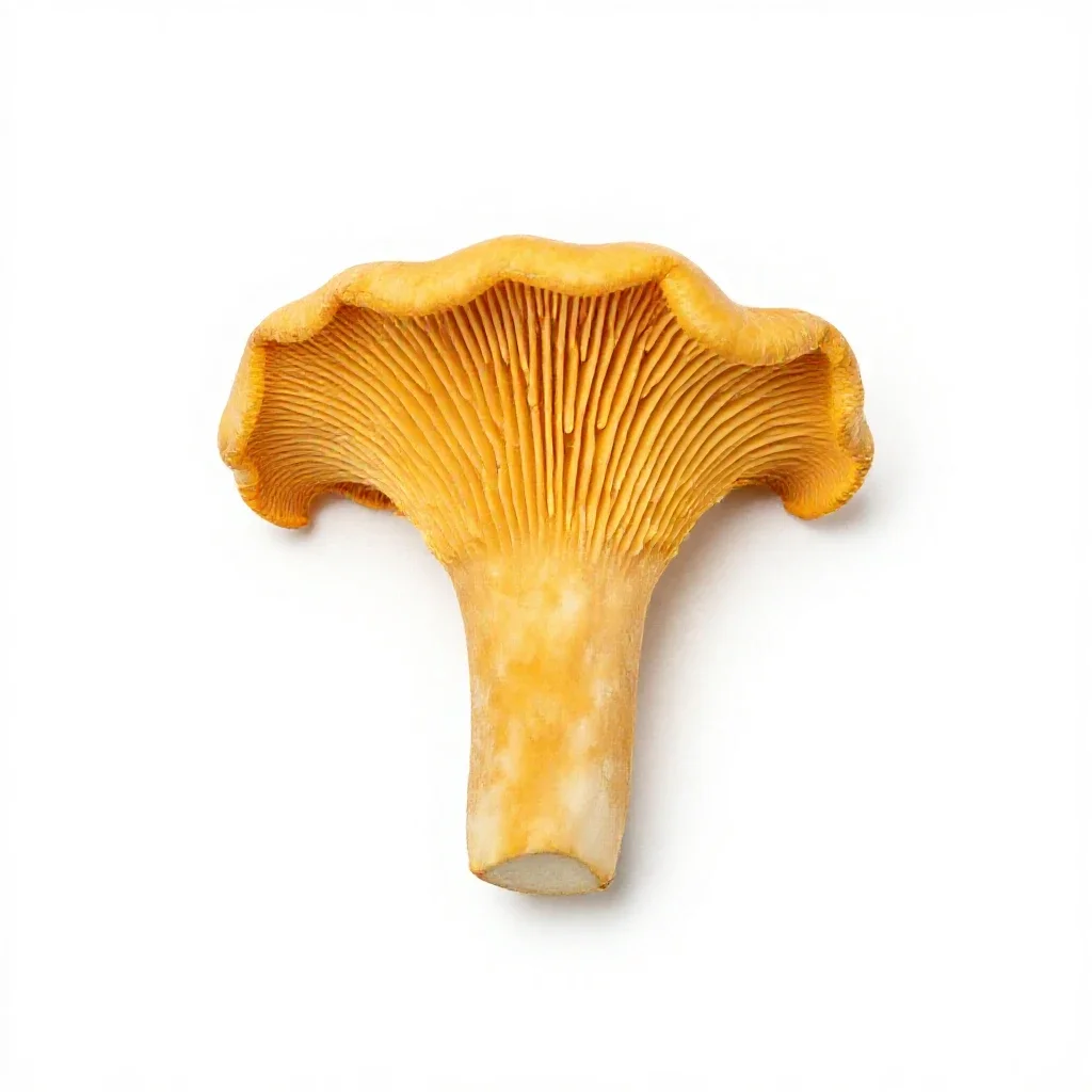 Chanterelle mushroom isolated on a white background