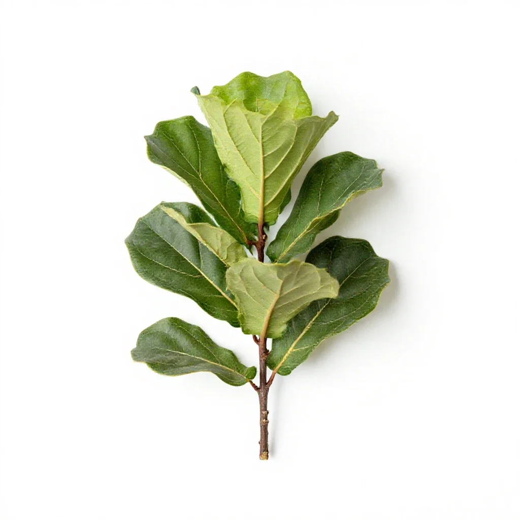 Fiddle leaf fig isolated on a white background