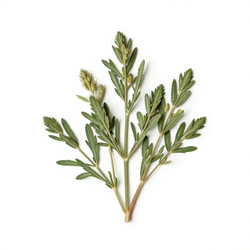 Flax bush isolated on a white background