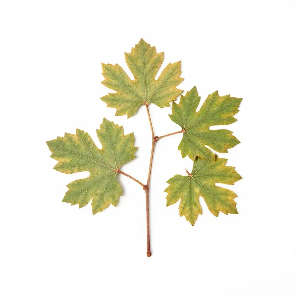 Grape vine cutting isolated on a white background