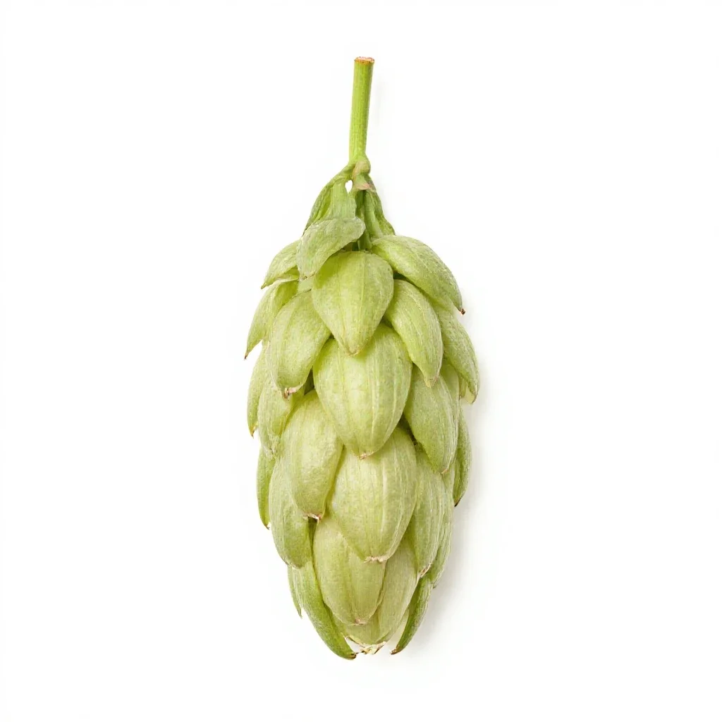 Hop flower cone isolated on a white background