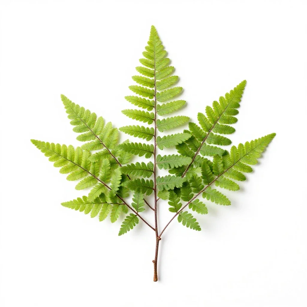 Maidenhair fern isolated on a white background