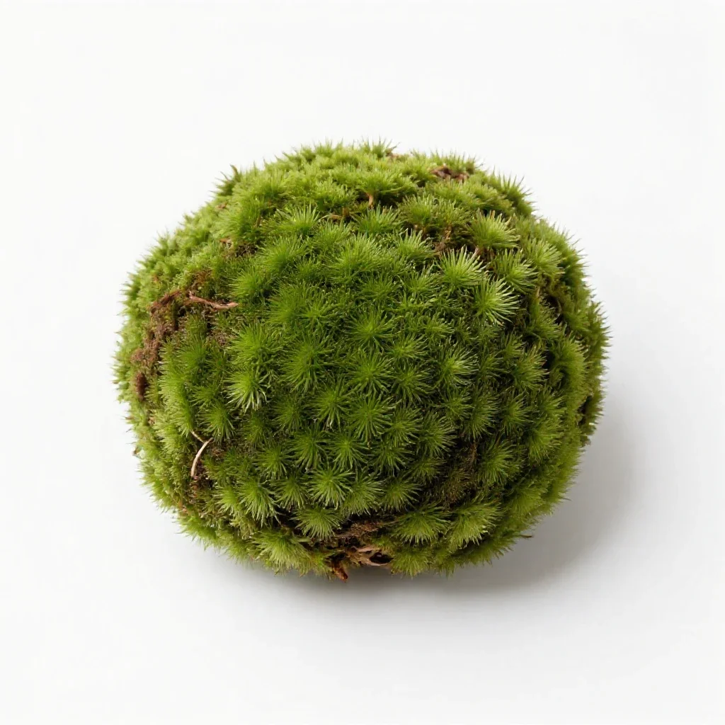 Moss ball isolated on a white background