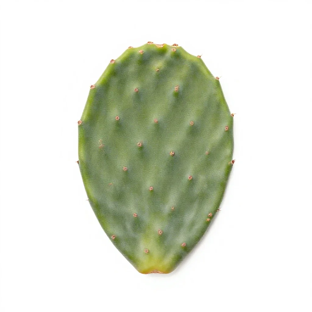Prickly pear pad isolated on a white background