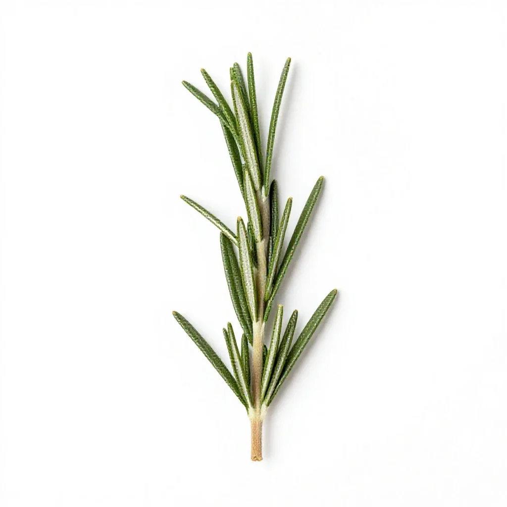 Rosemary sprig isolated on a white background