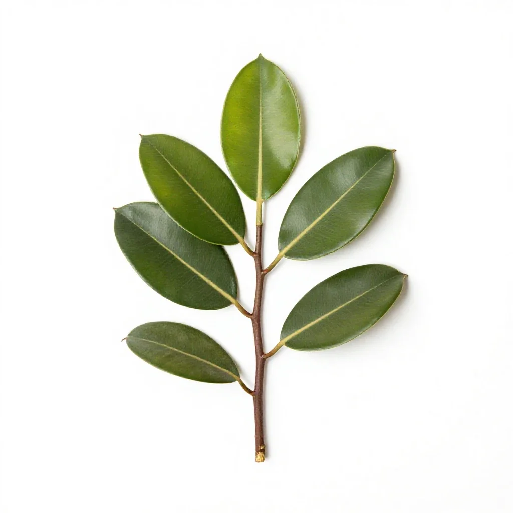 Rubber plant isolated on a white background