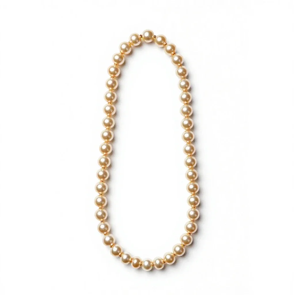 String of pearls trailing isolated on a white background
