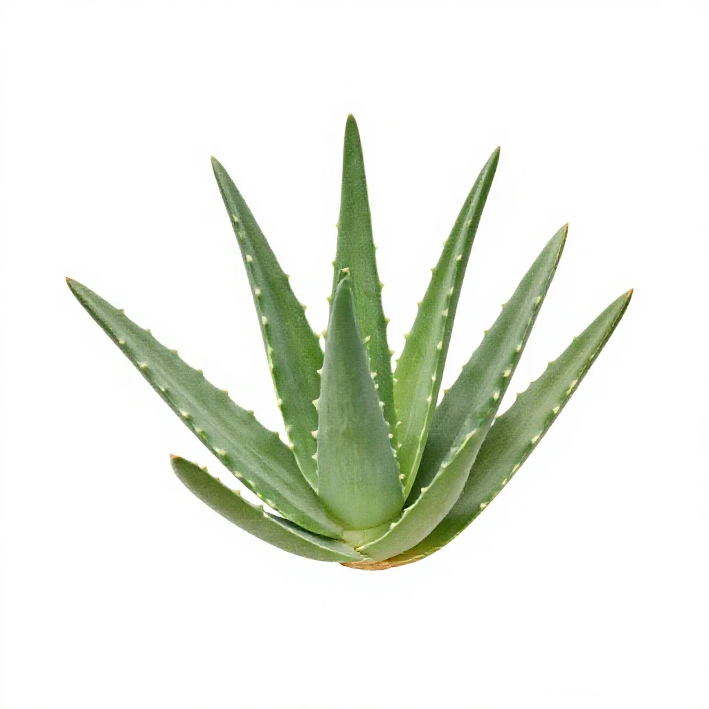 Aloe vera rosette isolated on a white background