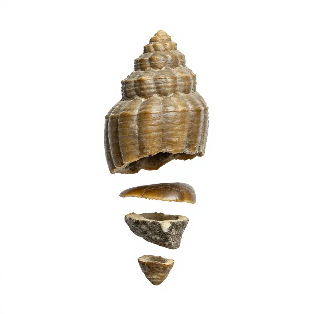 Fossil trilobite isolated on a white background