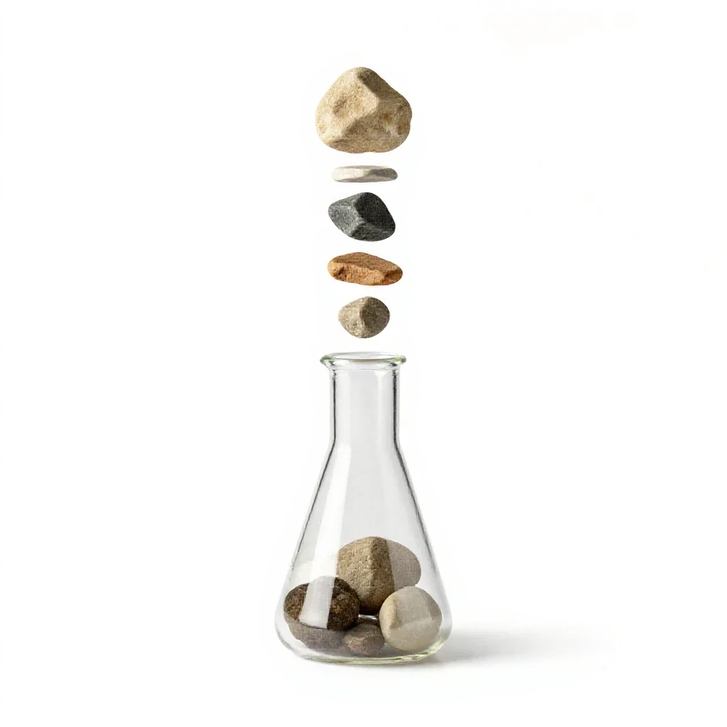 Laboratory flask isolated on a white background