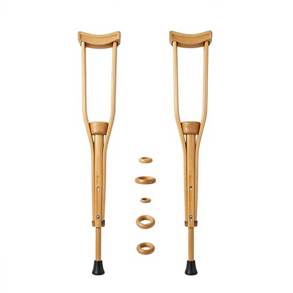 Pair of forearm crutches isolated on a white background