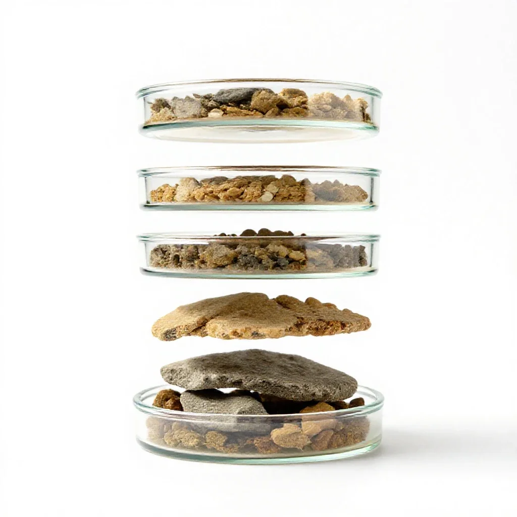 Petri dish stack isolated on a white background