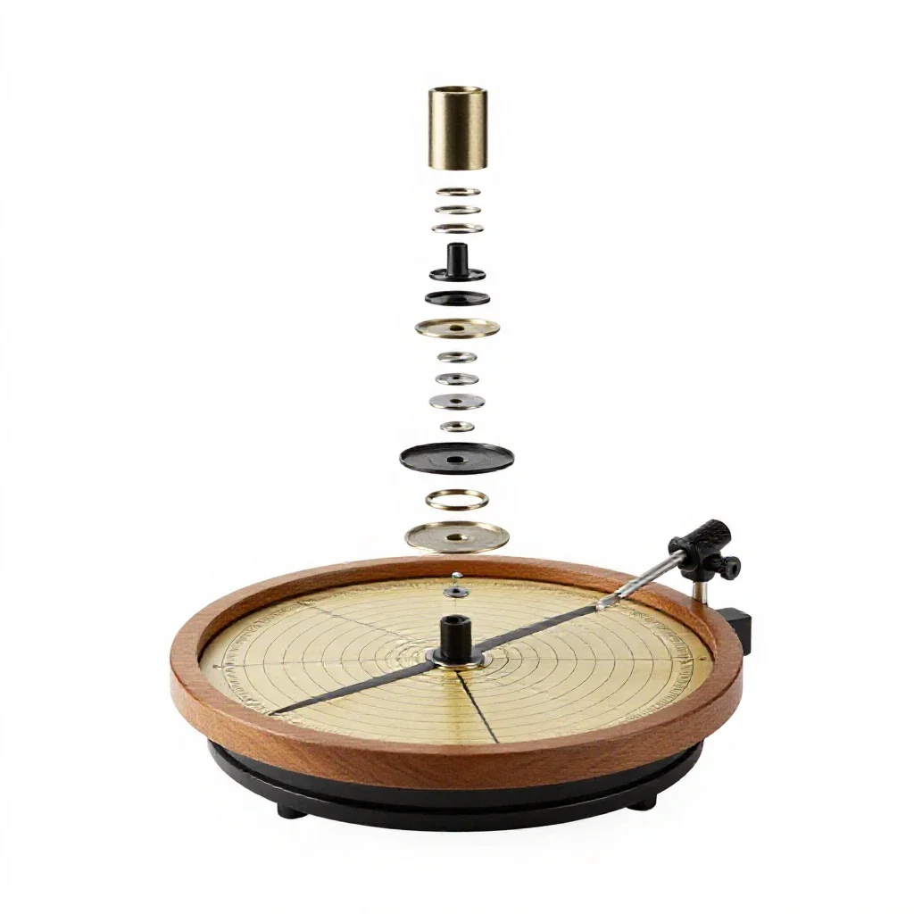 Seismograph drum isolated on a white background