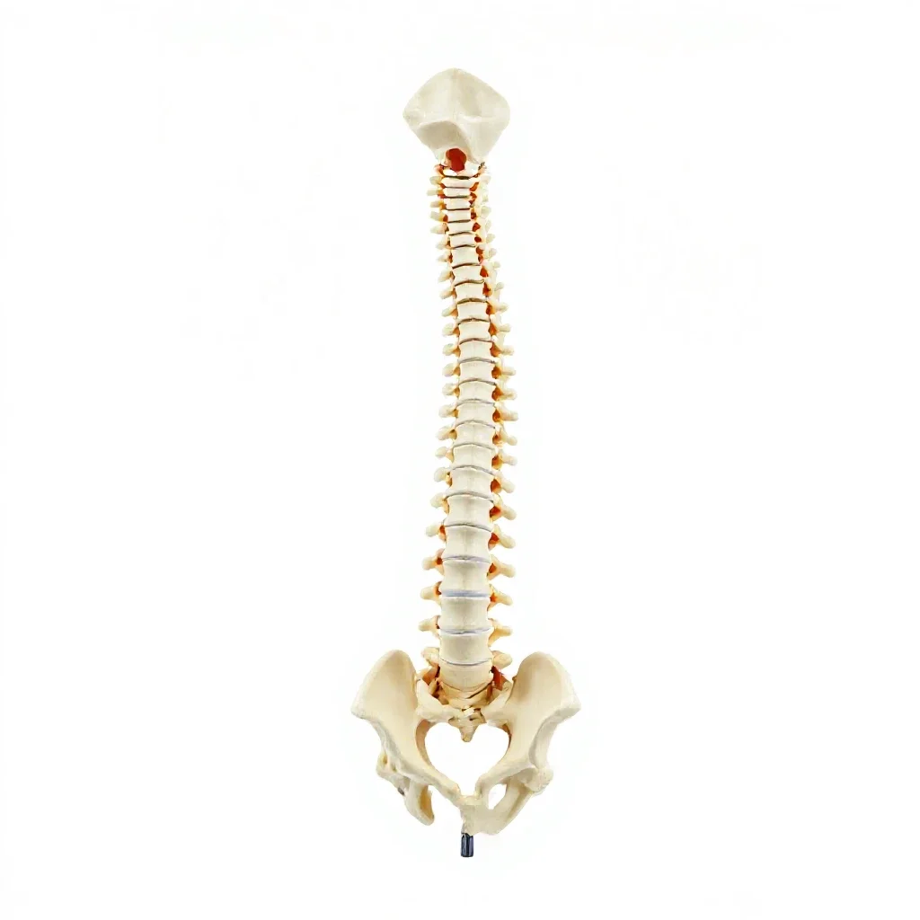 Spine anatomical model isolated on a white background