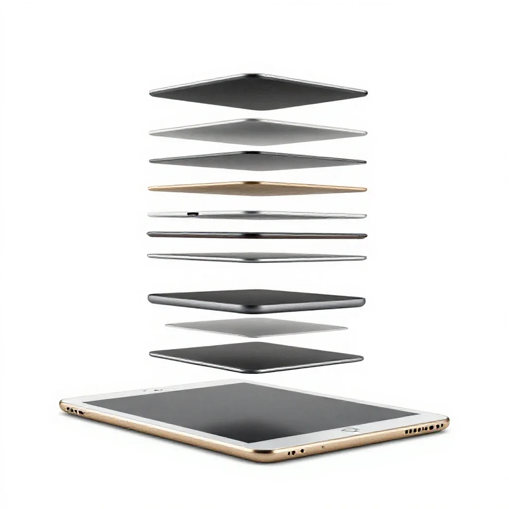 Data slate tablet isolated on a white background